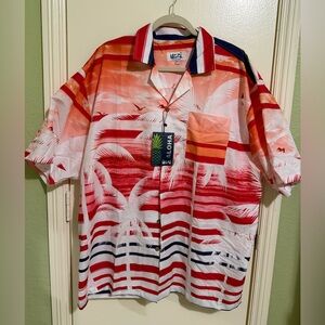 Tropical Vibes Men's Button Down Shirt